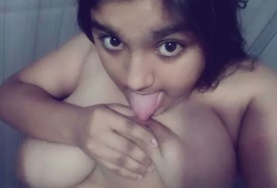 desi teen with big racks topless selfies 001