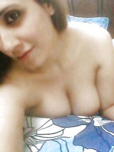 beautiful wife taking topless selfies of boobs 001