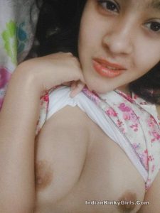 indian teen nude selfies showing perky boobs 025