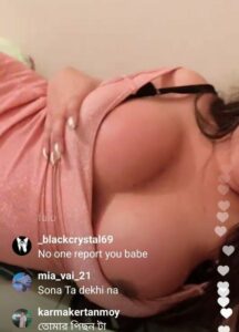 hot indian girl exposing tits on instagram live 002