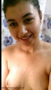 cute indian teen with cute tits leaked selfies 007
