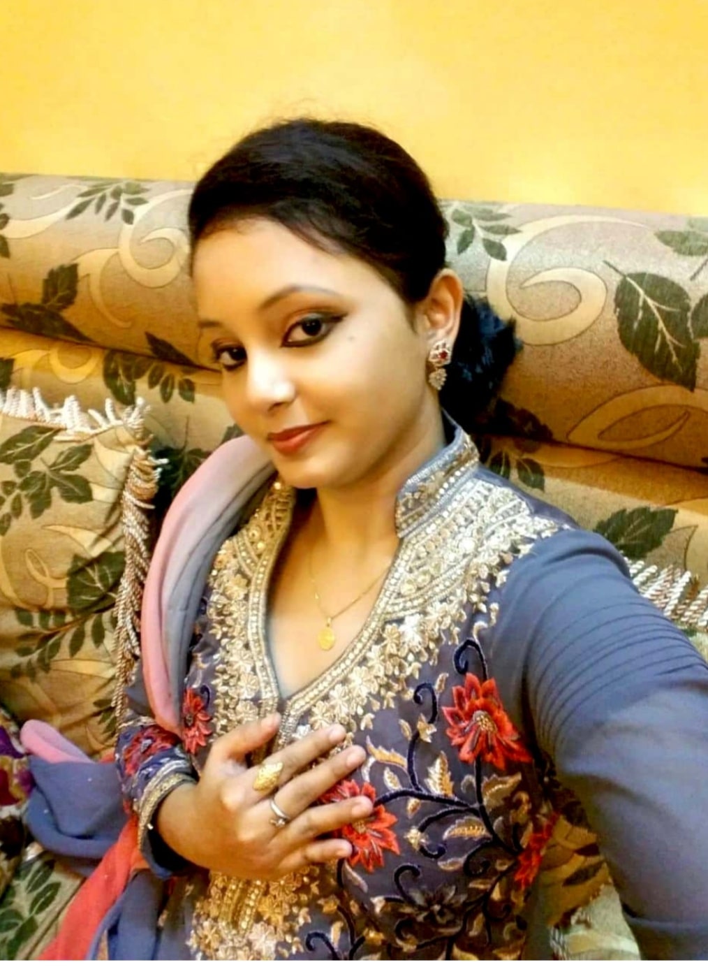 Beautiful Indian girl taking selfie