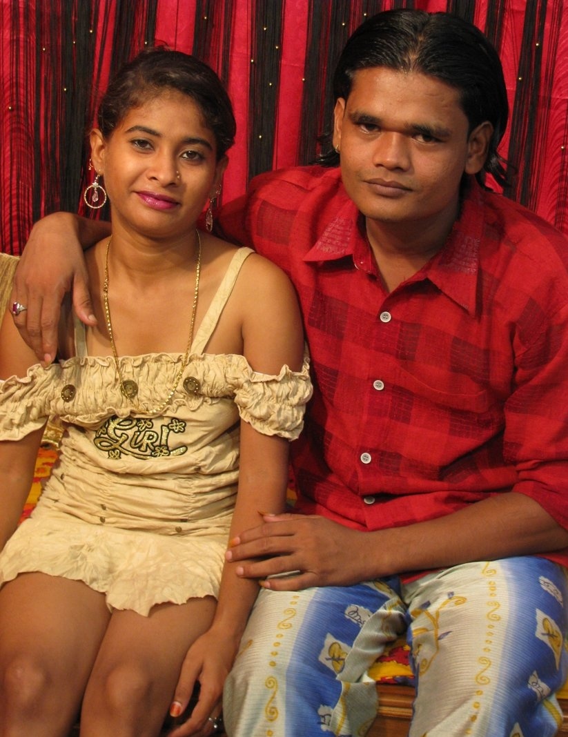 Desi couple sitting together