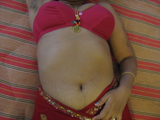 Friend's mom showing Belly