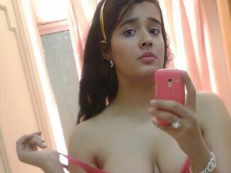 beautiful desi student topless big boobs selfies 008