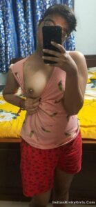 naughty telugu college girl show perky boobs 010
