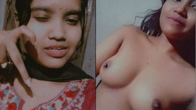 innocent looking desi teen with lovely boobs