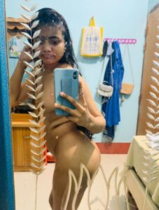 cute desi teen clicking naked mirror selfies 006