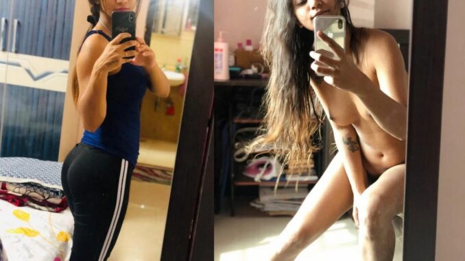 fit and sexy indian gym going girlfriend nude selfies