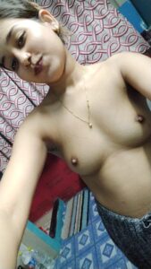 cute indian girlfriend nude with small tits 002