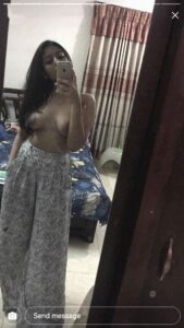 hot telugu girlfriend sexy topless selfies 007
