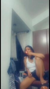 sexy indian girl smoking nude on video call 009