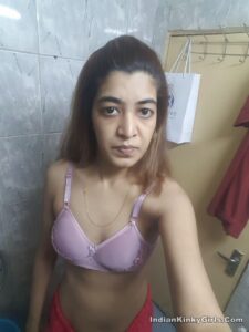 indian girlfriend clicking nude selfies in the shower 006