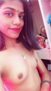 sweet looking mallu girl nude with small tits 003