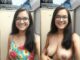 cute nude desi girlfriend wearing glasses
