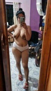 sexy desi wife takes nude mirror selfies 005