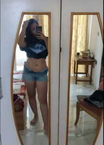 hot girlfriend suman topless selfies round boobs 003