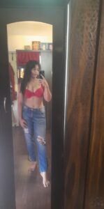 hot girlfriend suman topless selfies round boobs 006
