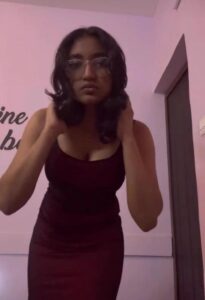 kannada girl topless on bed squeezing boobs 001