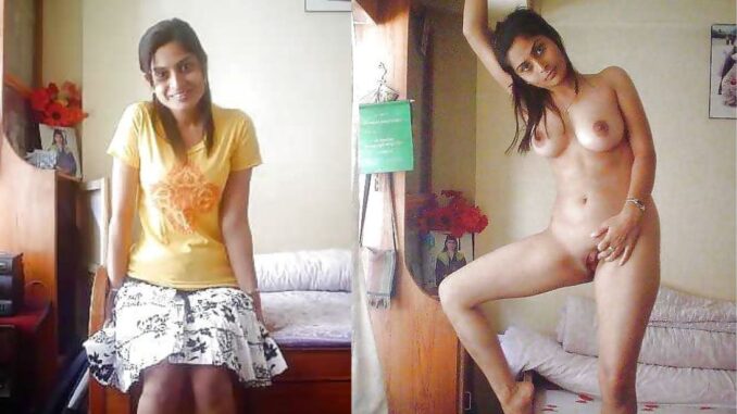 horny indian girl nude posing before boyfriend