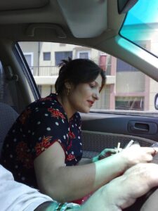 horny desi bhabhi nude fun in the car 002